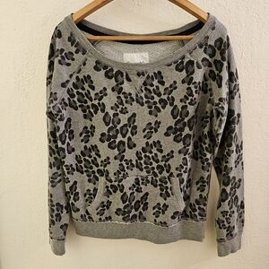 Aeropostale Gray Animal Print Women's Sweatshirt Size L